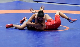 Первенство Сибирского федерального округа по греко-римской борьбе среди юношей до 16 лет, 9.04.2022_35