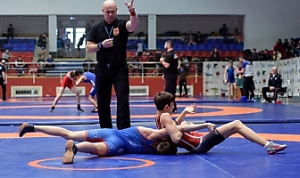 Первенство Сибирского федерального округа по греко-римской борьбе среди юношей до 16 лет, 9.04.2022_39