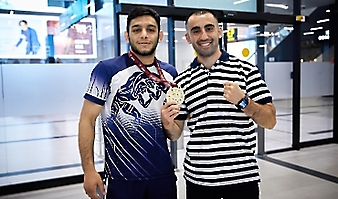 Встреча победителя первенства Европы U20, борца греко-римского стиля из клуба 