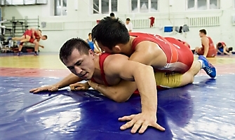 Японский борец Такеши Изуми на сборах в Новосибирске, декабрь 2018_41