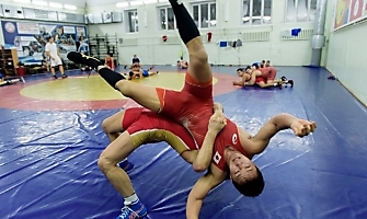 Японский борец Такеши Изуми на сборах в Новосибирске, декабрь 2018_44