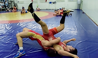 Японский борец Такеши Изуми на сборах в Новосибирске, декабрь 2018_45