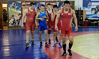 Японский борец Такеши Изуми на сборах в Новосибирске, декабрь 2018_48