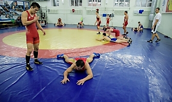 Японский борец Такеши Изуми на сборах в Новосибирске, декабрь 2018_51