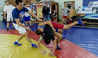 Японский борец Такеши Изуми на сборах в Новосибирске, декабрь 2018_54